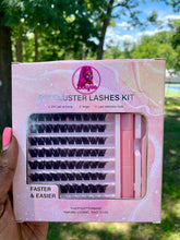 Load image into Gallery viewer, Lashes 
Lash Clusters 
Individual Lashes 
Professional Lashes 
Lash Extensions 
Eyelashes 
Eyelash 
Pink cluster lashes 
Bond and seal 
Lashes with bond and seal
Easy to apply cluster lashes